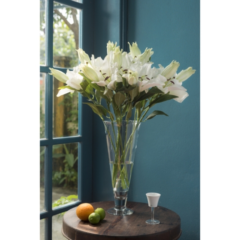 Hoa vải - Artificial flowers - Hoa Ly màu trắng