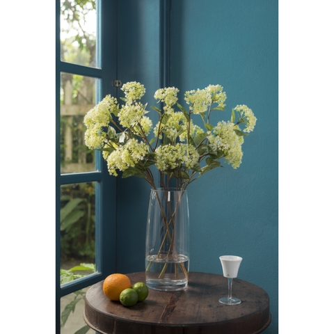 Hoa giả bằng nhựa - Hoa cơm cháy màu xanh lá cây