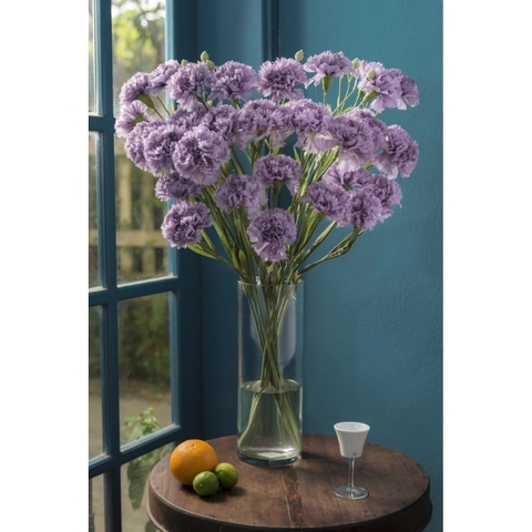 Hoa vải - Artificial flowers - Cẩm chướng màu tím