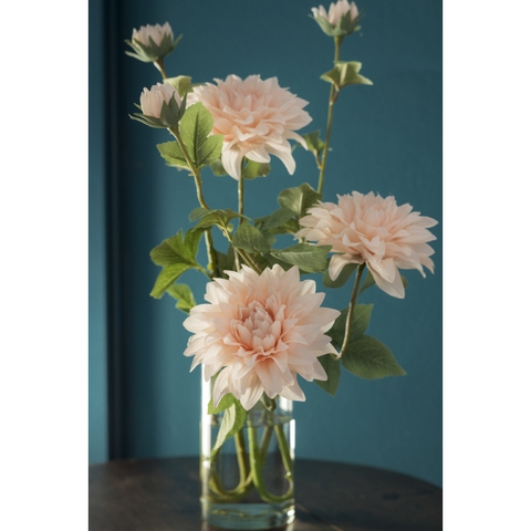 Hoa vải - Artificial flowers - Thược dược màu hồng đào