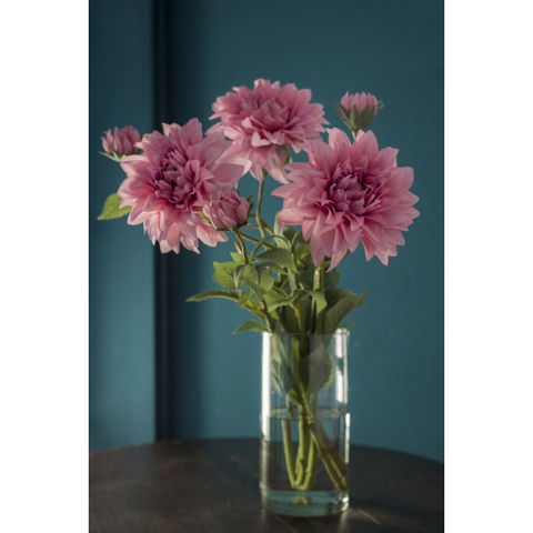 Hoa vải - Artificial flowers - Thược dược màu tím nhạt