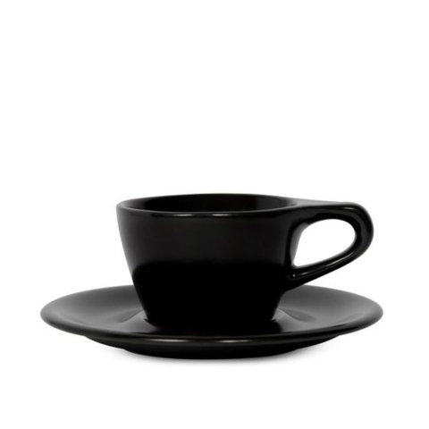 Bộ đĩa và Ly sứ NotNeutral Black LINO Sgl Capp Cup & Scr, 150ml