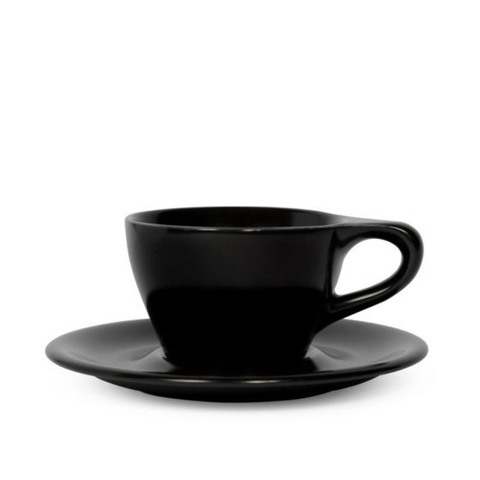 Bộ đĩa và Ly sứ NotNeutral Black LINO Dbl Capp Cup & Scr, 180ml