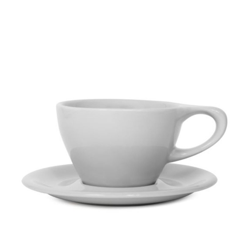 Bộ đĩa và Ly sứ NotNeutral Lt Gray LINO Sm Latte Cup/Scr, 240ml
