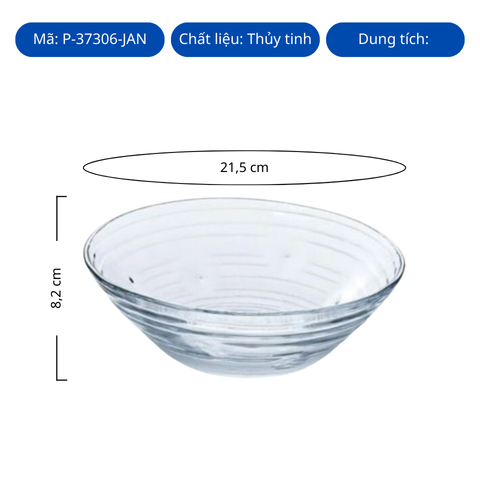 Bát thủy tinh Toyo Sasaki Minamo Bowl 25.1cm