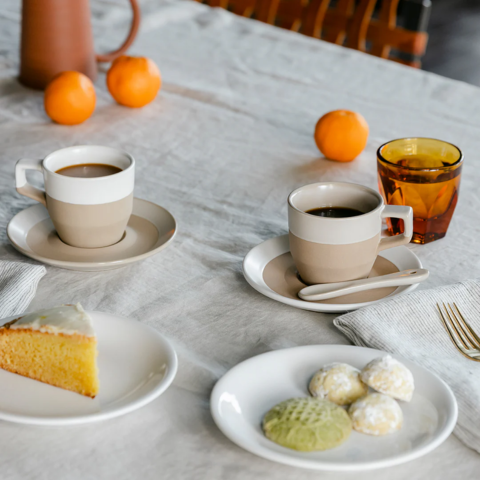 Bộ đĩa và ly gốm notNeutral Natural Pico capp/latte 180ml