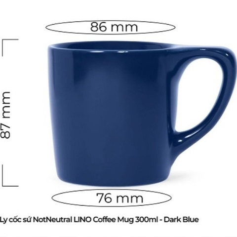 Ly sứ NotNeutral Dk Blue LINO 10oz Coffee Mug, 300ml