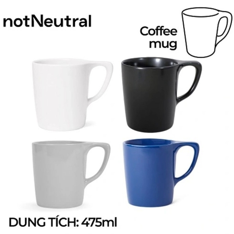 Ly sứ NotNeutral Black LINO 16oz Coffee Mug, 475ml