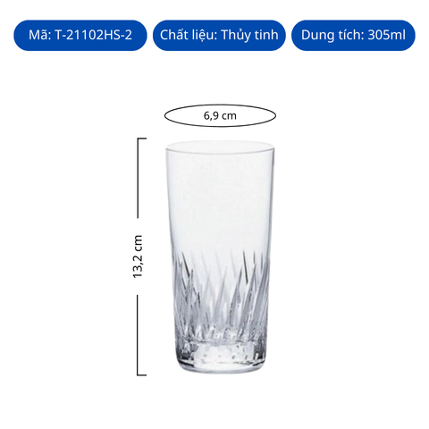 Ly thủy tinh Toyo Sasaki Knack Feather Hs Tumbler 305ml