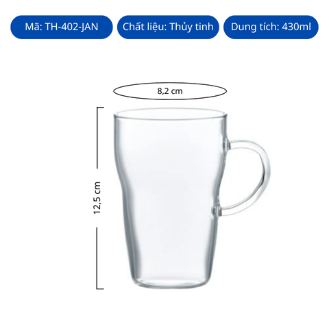 Ly thủy tinh Toyo Sasaki Heatprof Mug Cup 430ml