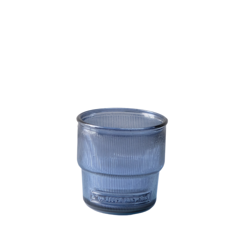 Ly thủy tinh tái chế VSM Vaso Ribbed Apilable Màu xám xanh 300ml