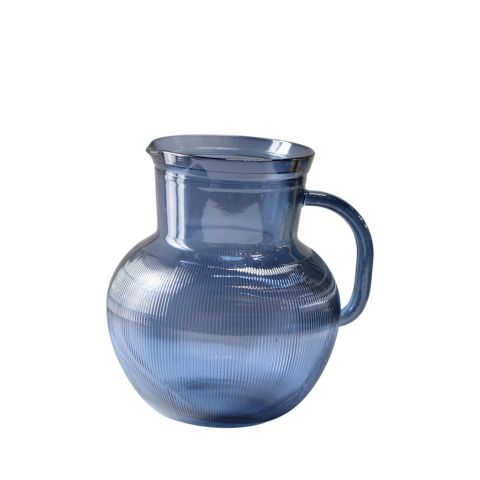 Bình thủy tinh tái chế VSM Jarra Ribbed Màu xanh xám 2300ml