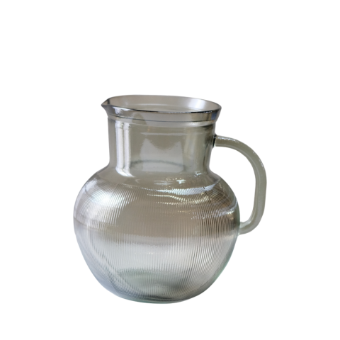 Bình thủy tinh tái chế VSM Jarra Ribbed Màu xám 2300ml