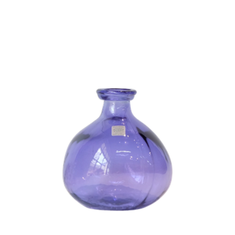 Bình hoa thủy tinh tái chế VSM Jarron Simplicity Màu tím 18cm