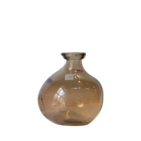 Bình hoa thủy tinh tái chế VSM Jarron Simplicity Màu nâu 18cm