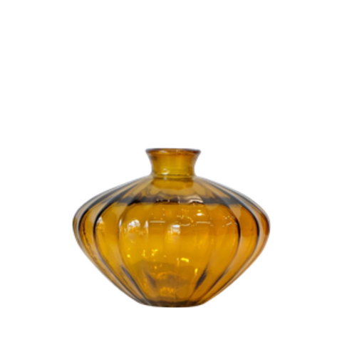 Bình hoa thủy tinh tái chế VSM Jarron Etnico Peq Màu vàng nâu 14cm