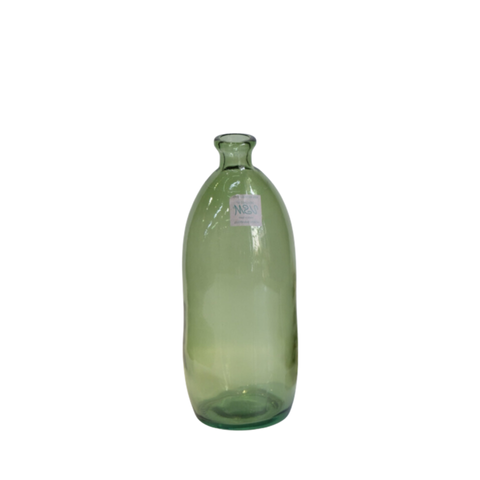 Bình hoa thủy tinh tái chế VSM Jarron Simplicity Màu xanh lá cây 35cm