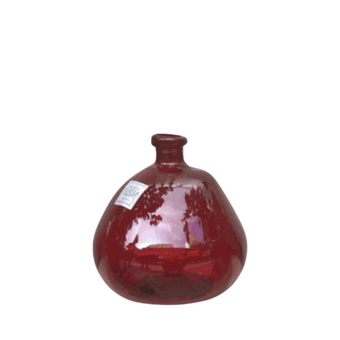 Bình hoa thủy tinh tái chế VSM Jarron Simplicity Màu đỏ 23cm