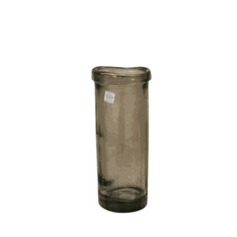 Bình hoa thủy tinh tái chế VSM Jarron Cilindro Simplicity Màu nâu 28cm