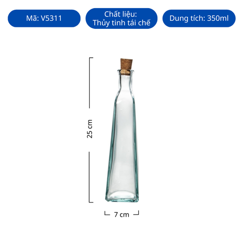 Chai thủy tinh tái chế VSM BotPiramide GdeT/C 350ml