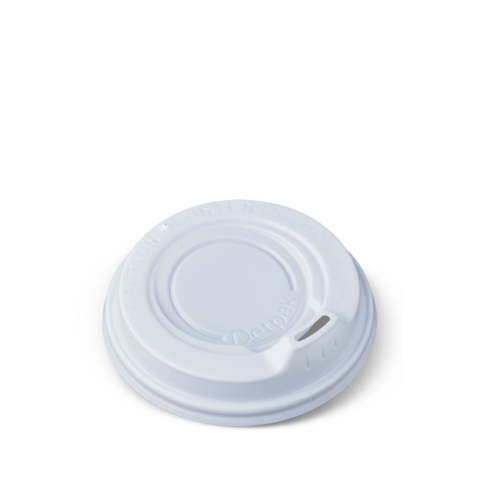 Set 100 Nắp Ly đồ uống nóng 8oz màu trắng - LID 8OZ SPOUT WHITE