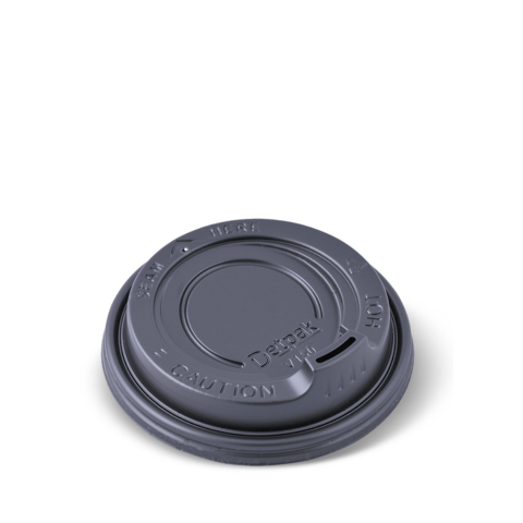 Set 100 Nắp Ly đồ uống nóng 8oz màu đen - LID 8OZ SPOUT BLACK