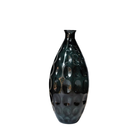Bình hoa thủy tinh tái chế VSM Jarron Dune Màu xanh đen 38cm