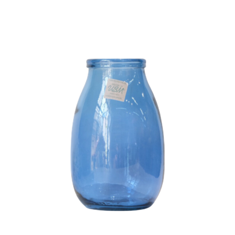 Bình hoa thủy tinh tái chế VSM Jarron Montana Màu xanh dương 28cm