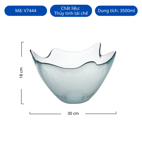 Khay thủy tinh tái chế VSM Cuenco Feston 30cm