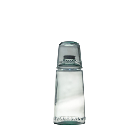 Set bình và ly thủy tinh tái chế VSM Set Botella 1 L Vaso C/T/Rosca Bình 1L - ly 220ml