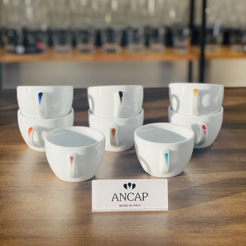 Ly sứ Ancap Cappuccino vẽ quai Màu cam, 180ml