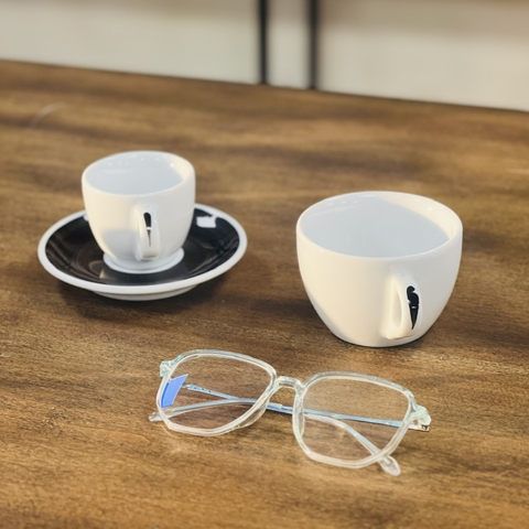 Ly sứ Ancap Espresso vẽ quai Màu đen, 60ml