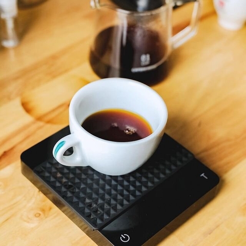 Ly sứ Ancap Espresso vẽ quai Màu xanh ngọc, 60ml