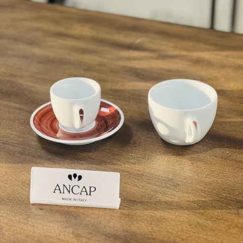 Ly sứ Ancap Cappuccino vẽ quai Màu nâu, 180ml