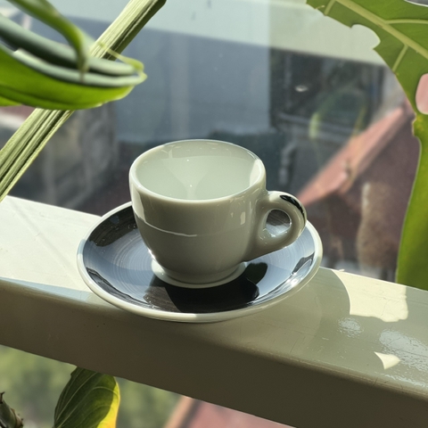 Ly sứ Ancap Espresso vẽ quai Màu đen, 60ml