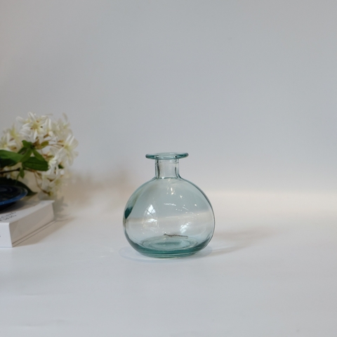 Bình hoa thủy tinh tái chế VSM Florero Botella Red 12cm