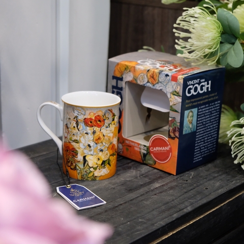 Ly sứ Carmani Classic Mug - V. van Gogh, Roses and anemones 400ml