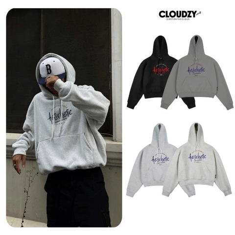 Áo khoác hoodie boxy nỉ nam local brand hoodie nữ unisex form rộng basic tay phồng CLOUDZY TRUST
