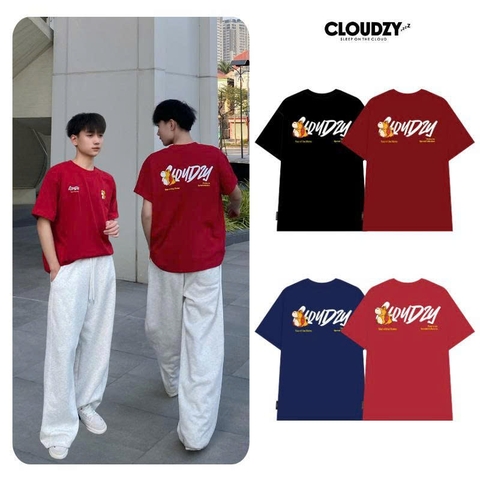 [BST TẾT 2026] Áo thun tết 2026 CLOUDZY local brand form rộng unisex năm ngọ màu đỏ vải 250gsm 100% cotton mềm mịn HORSE