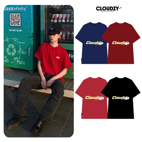Áo thun tết 2026 CLOUDZY local brand form rộng unisex hình ngựa năm ngọ màu đỏ vải 250gsm 100% cotton mềm mịn PONY