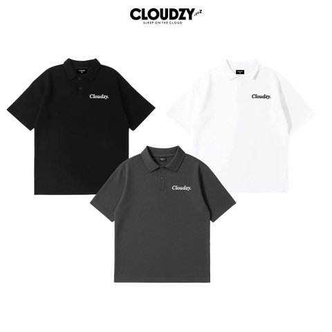 Áo polo CLOUDZY unisex form rộng áo có cổ pima cotton thấm hút tốt in logo áo phông nam nữ 100% cotton 250gsm PL CORE