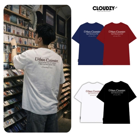 [BST HÈ] Áo thun oversize CLOUDZY form oversize unisex 100% cotton 250GSM áo phông đi học phong cách streetwear CENTER