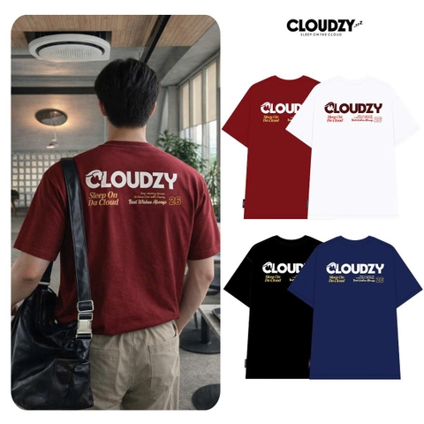 Áo thun form oversize CLOUDZY unisex local brand 100% cotton 250GSM áo phông nam nữ hè phong cách streetwear WISH