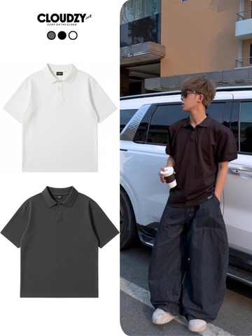 Áo thun nam polo nữ phông có cổ local brand unisex thoáng khí thoải mái oversize POLO TRƠN CLOUDZY