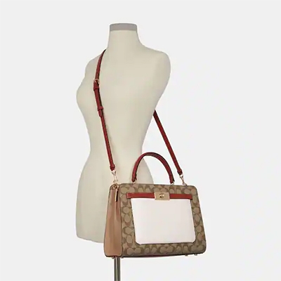 Túi COACH Lane Carryall In Blocked Signature Canvas