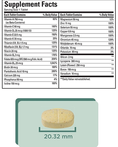 Vitamin tổng hợp & Khoáng chất Kirkland Signature cho người 50+, 400 Viên