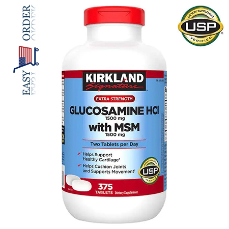 Bổ khớp Kirkland Signature Glucosamine with MSM, 375 Viên