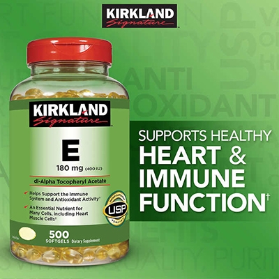Kirkland Signature Vitamin E 180 mg., 500 Viên