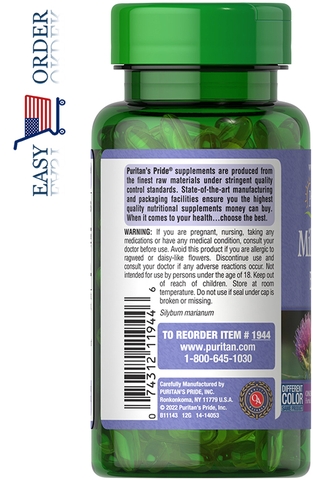 Bổ gan Puritan's Pride Milk Thistle 1000 mg