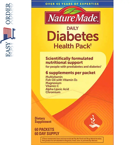Viên uống hỗ trợ điều trị bệnh tiểu đường Nature Made Diabetes Health Pack, 60 Gói